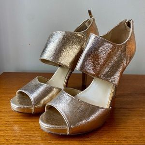 Gold Nine West Heels